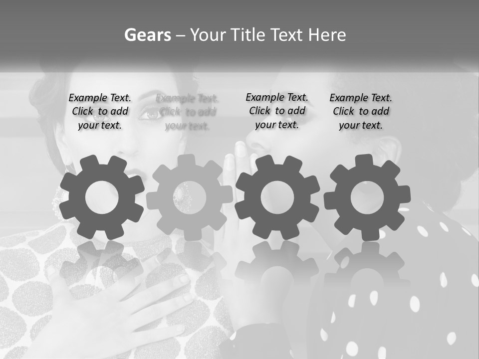 Two Women With Their Hands Together In Front Of A Wall PowerPoint Template