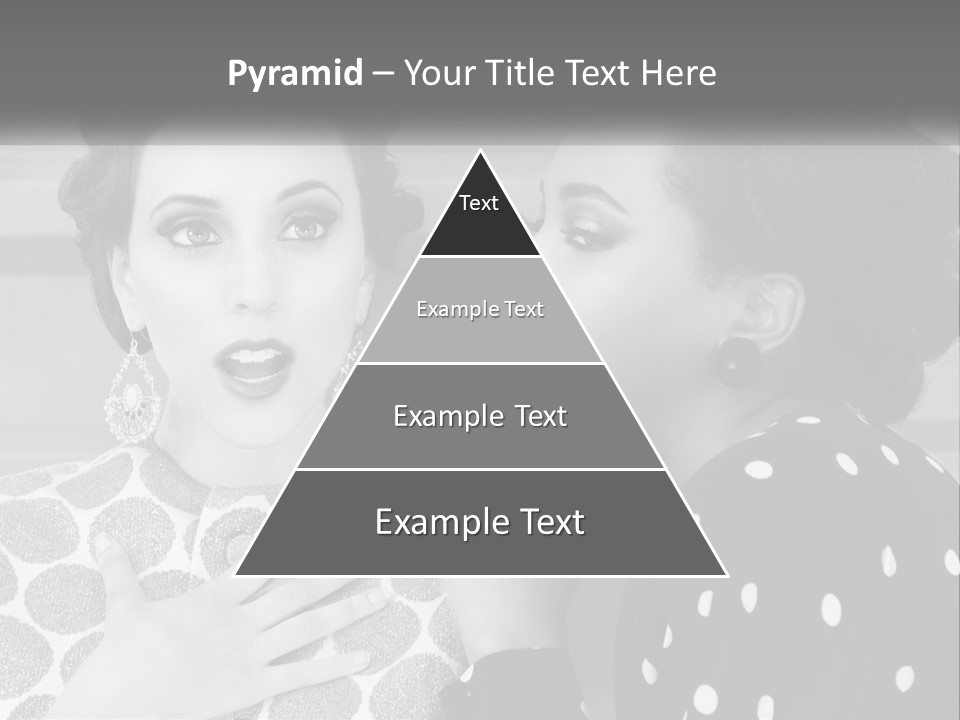 Two Women With Their Hands Together In Front Of A Wall PowerPoint Template