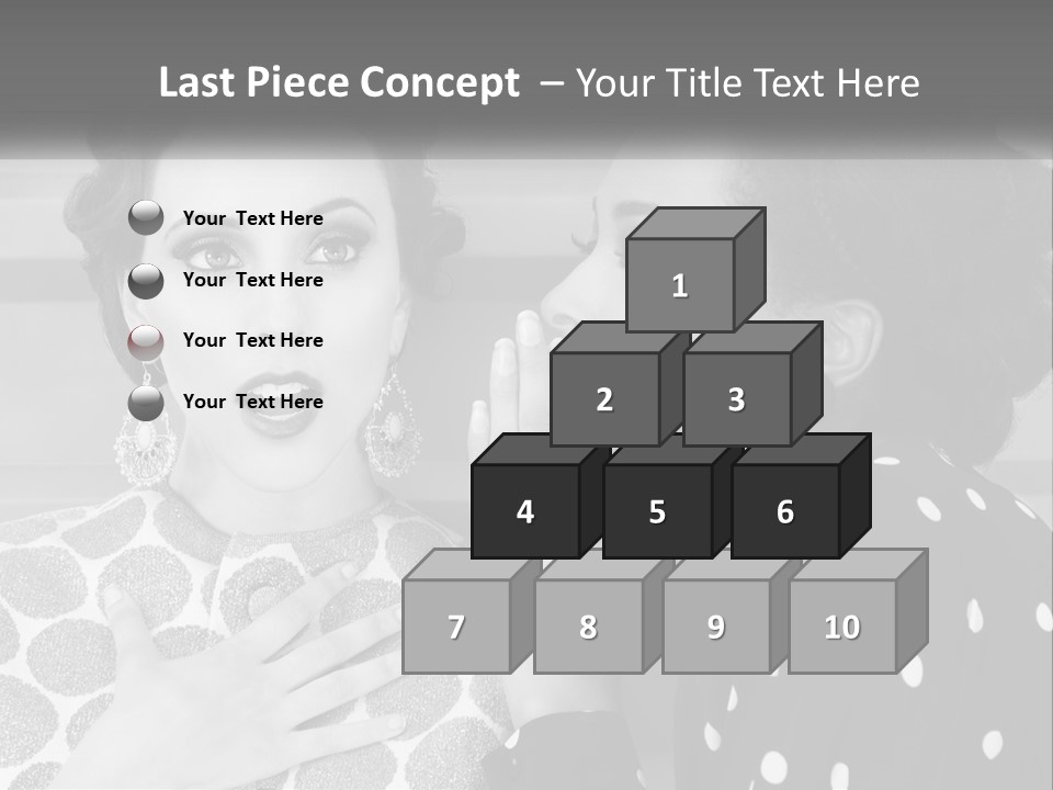 Two Women With Their Hands Together In Front Of A Wall PowerPoint Template