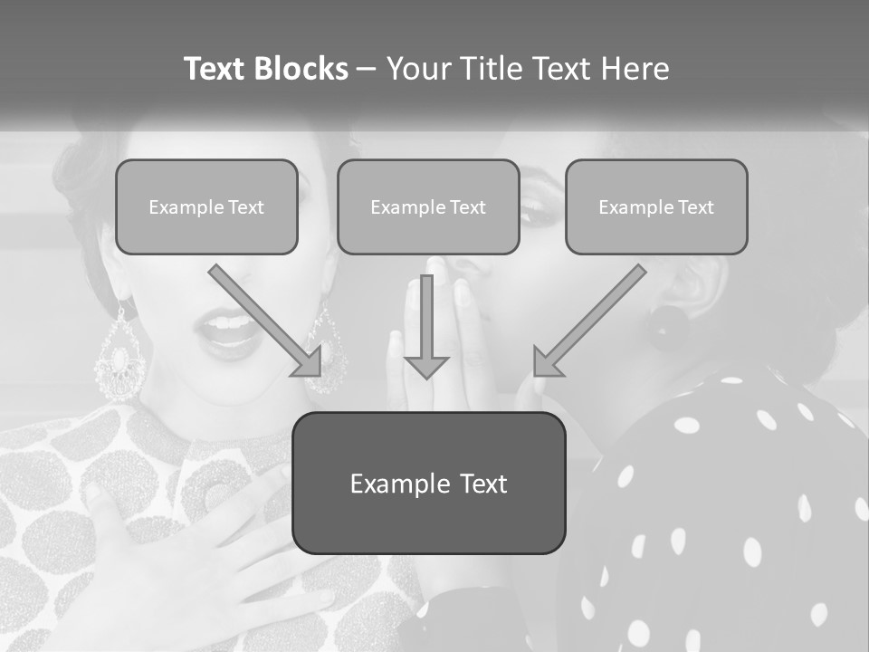 Two Women With Their Hands Together In Front Of A Wall PowerPoint Template