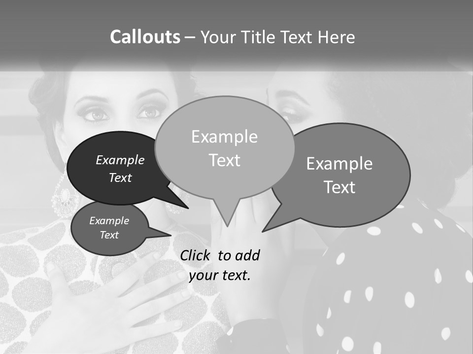 Two Women With Their Hands Together In Front Of A Wall PowerPoint Template