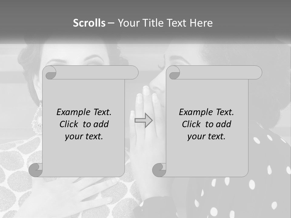 Two Women With Their Hands Together In Front Of A Wall PowerPoint Template