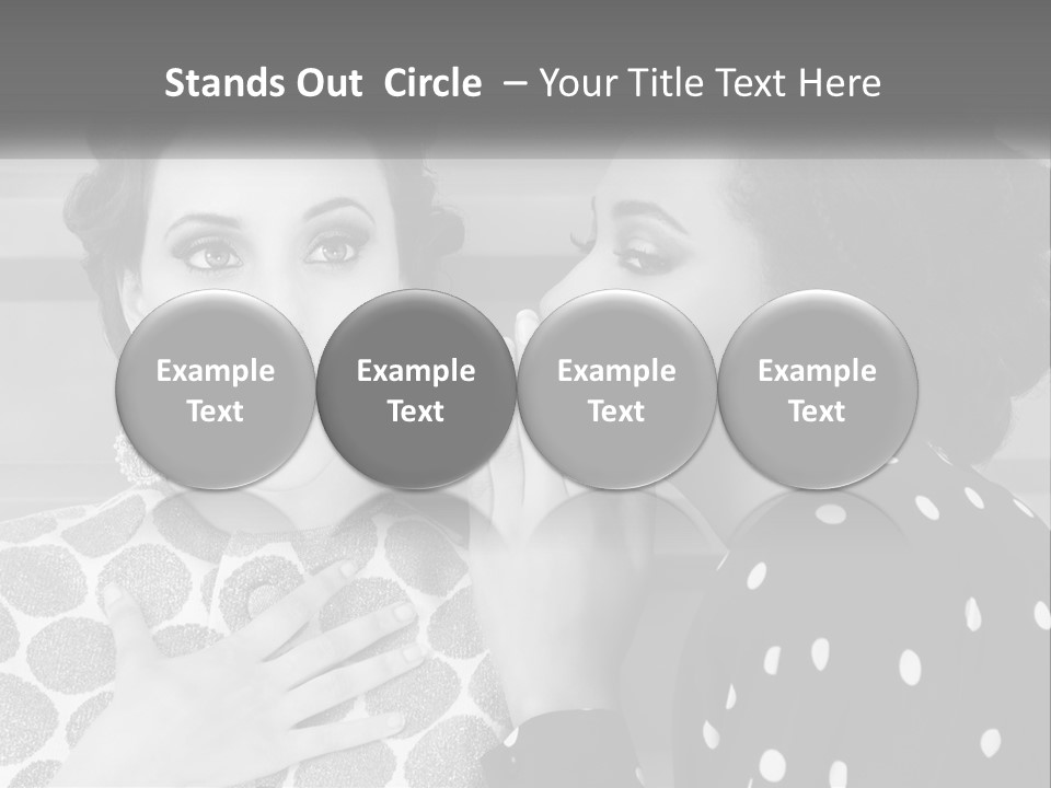 Two Women With Their Hands Together In Front Of A Wall PowerPoint Template