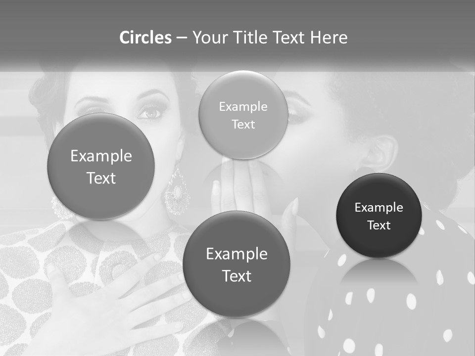 Two Women With Their Hands Together In Front Of A Wall PowerPoint Template