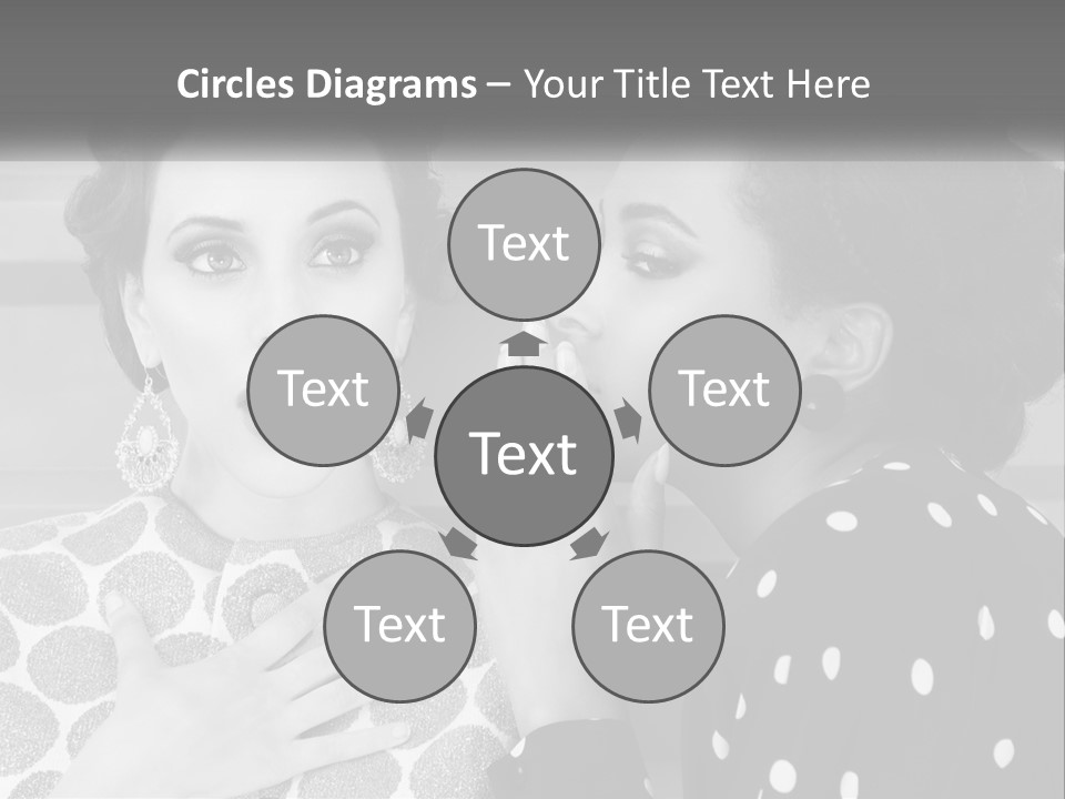 Two Women With Their Hands Together In Front Of A Wall PowerPoint Template