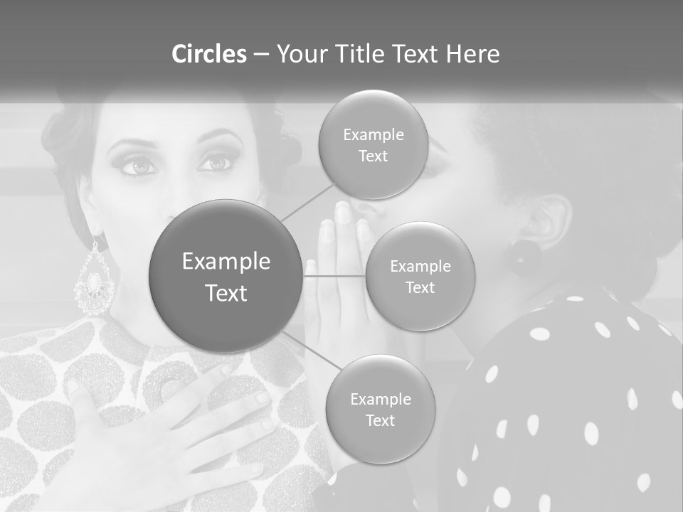 Two Women With Their Hands Together In Front Of A Wall PowerPoint Template