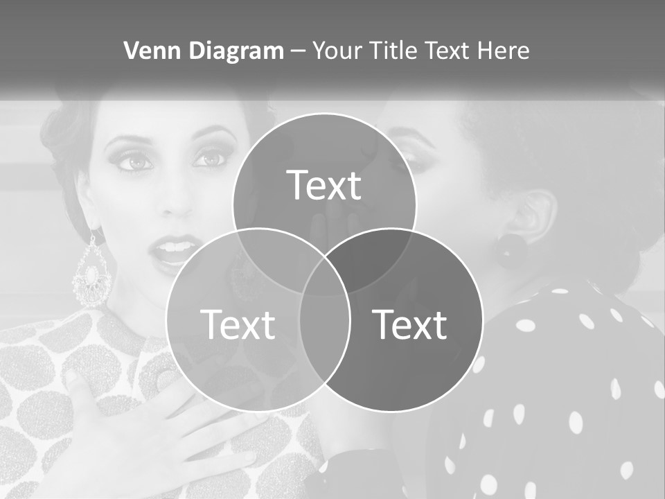 Two Women With Their Hands Together In Front Of A Wall PowerPoint Template