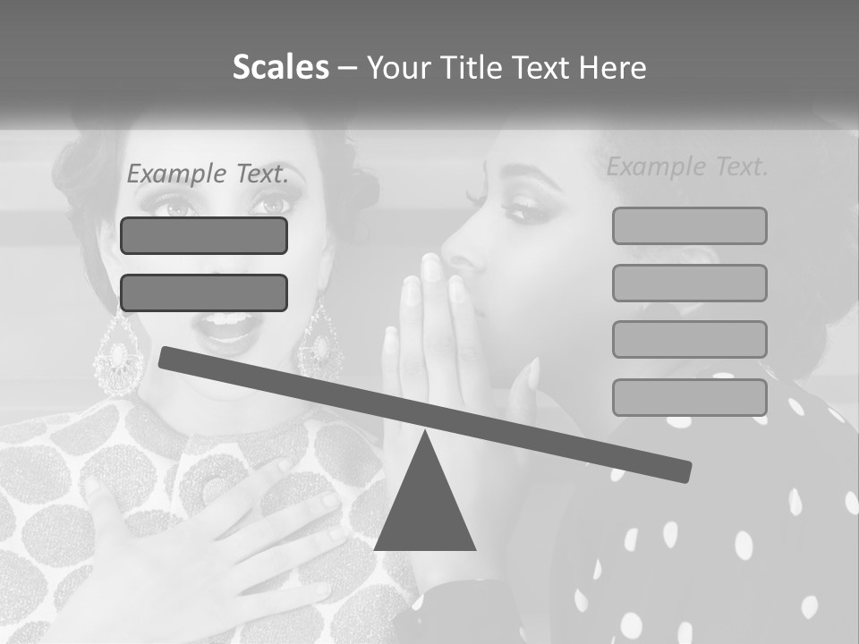 Two Women With Their Hands Together In Front Of A Wall PowerPoint Template