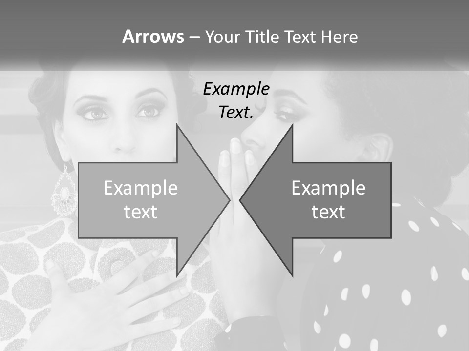 Two Women With Their Hands Together In Front Of A Wall PowerPoint Template