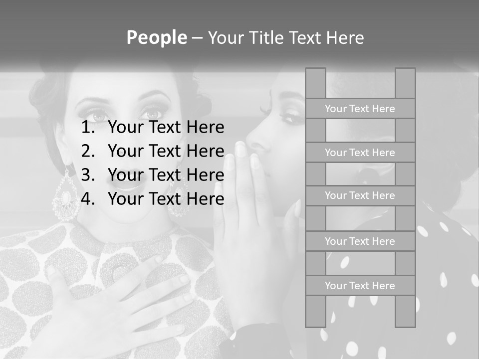 Two Women With Their Hands Together In Front Of A Wall PowerPoint Template