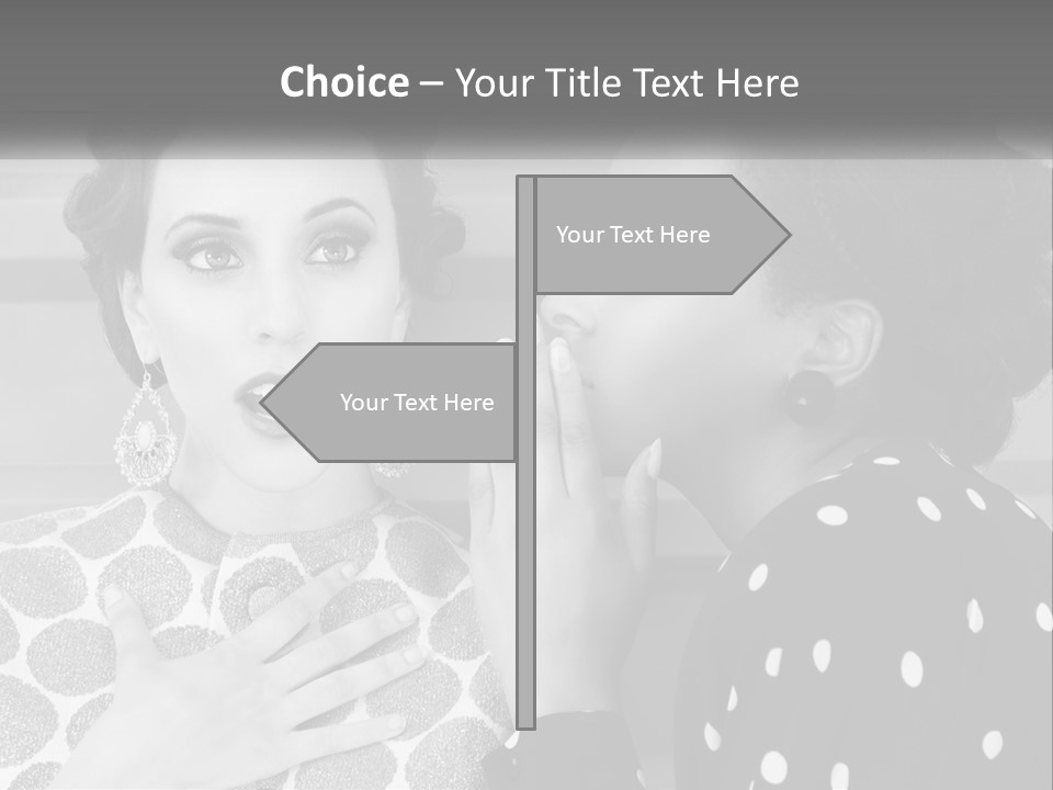 Two Women With Their Hands Together In Front Of A Wall PowerPoint Template