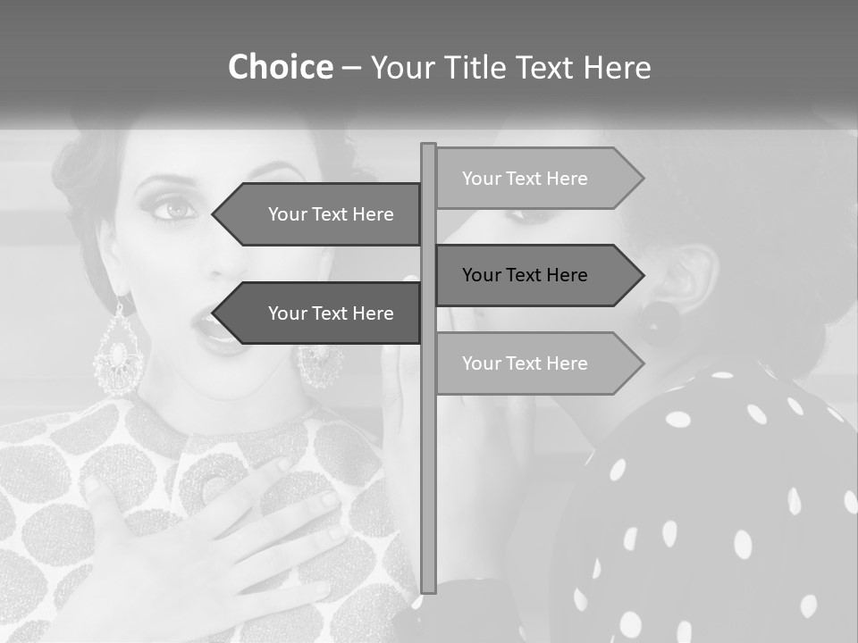 Two Women With Their Hands Together In Front Of A Wall PowerPoint Template