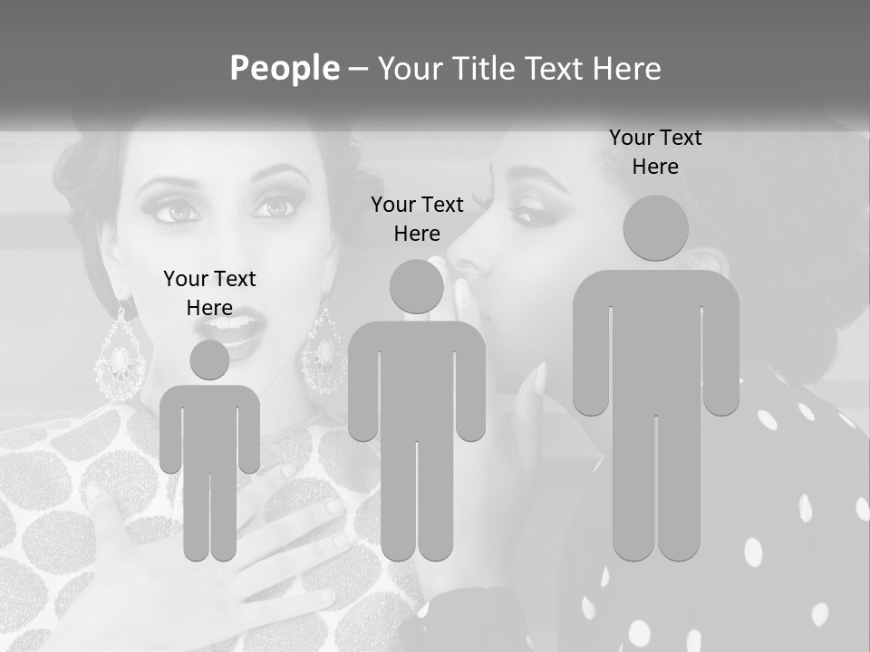 Two Women With Their Hands Together In Front Of A Wall PowerPoint Template