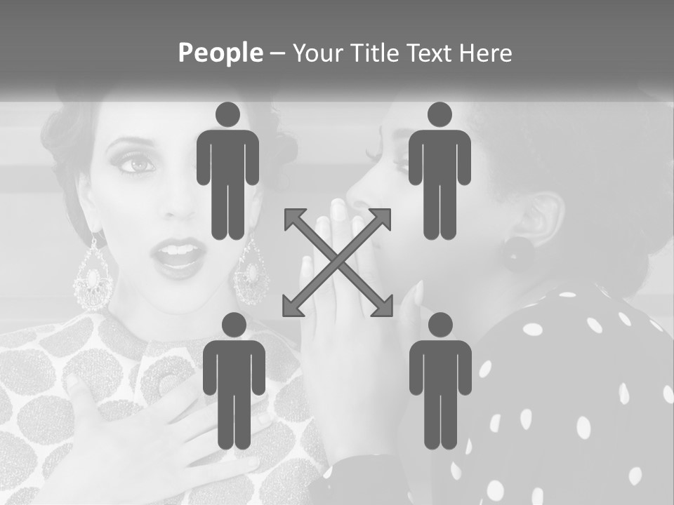 Two Women With Their Hands Together In Front Of A Wall PowerPoint Template