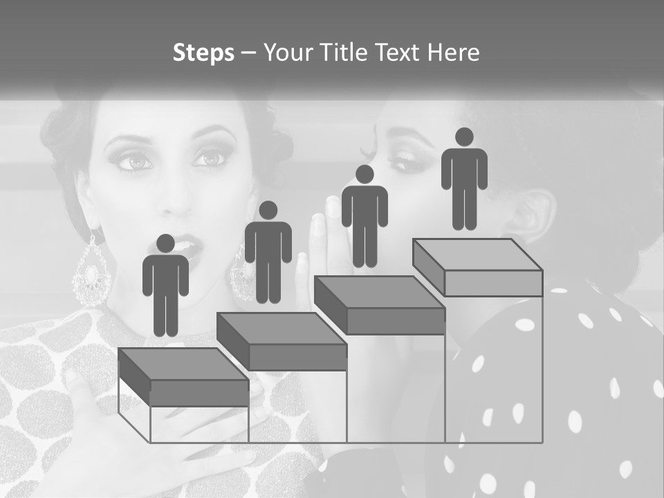 Two Women With Their Hands Together In Front Of A Wall PowerPoint Template