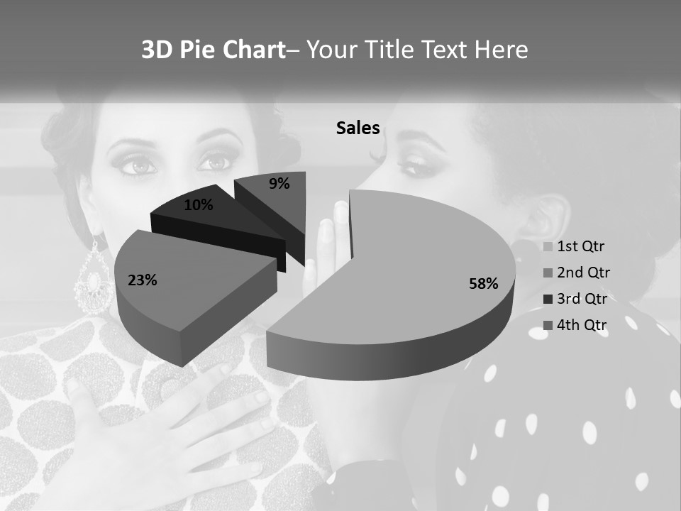 Two Women With Their Hands Together In Front Of A Wall PowerPoint Template