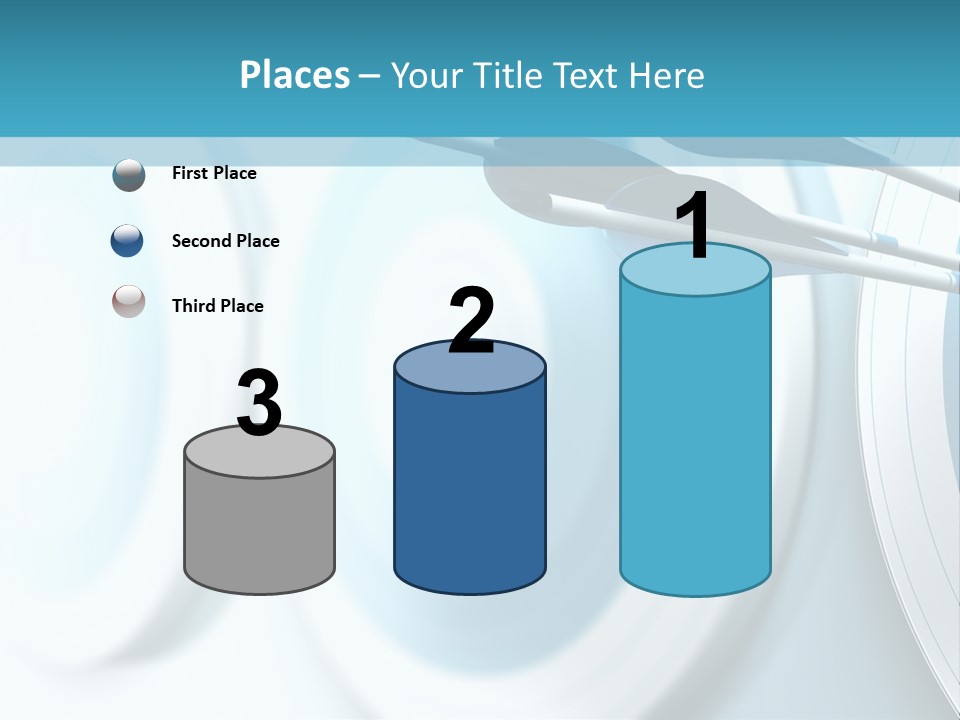 A Dart Hitting In The Center Of A Target PowerPoint Template