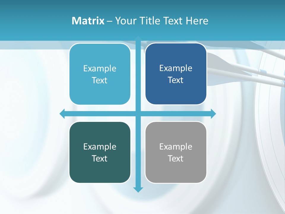 A Dart Hitting In The Center Of A Target PowerPoint Template