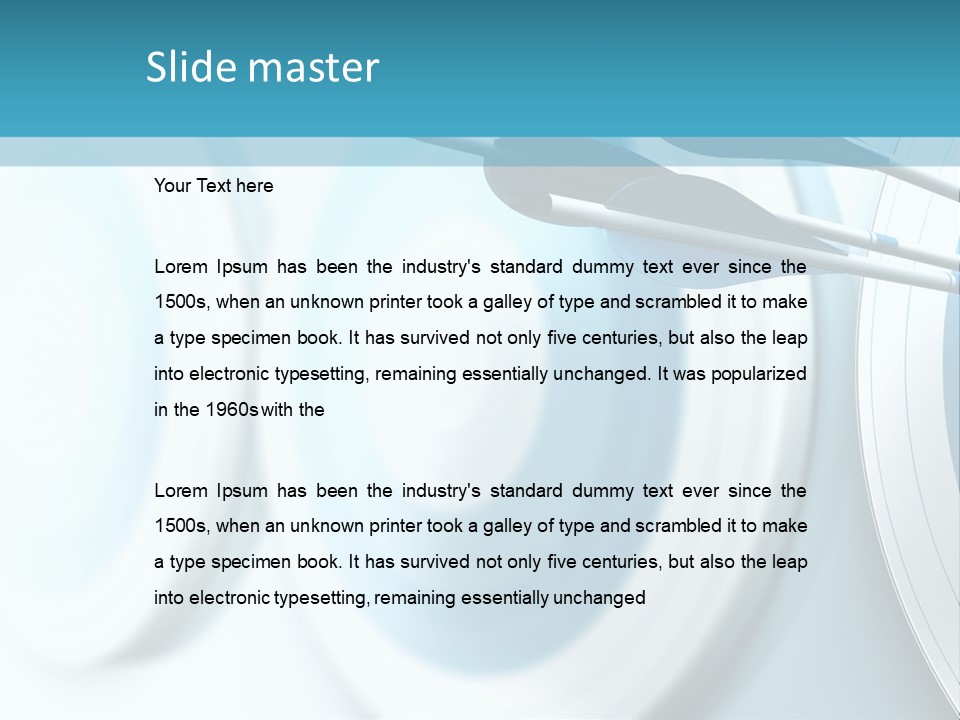 A Dart Hitting In The Center Of A Target PowerPoint Template