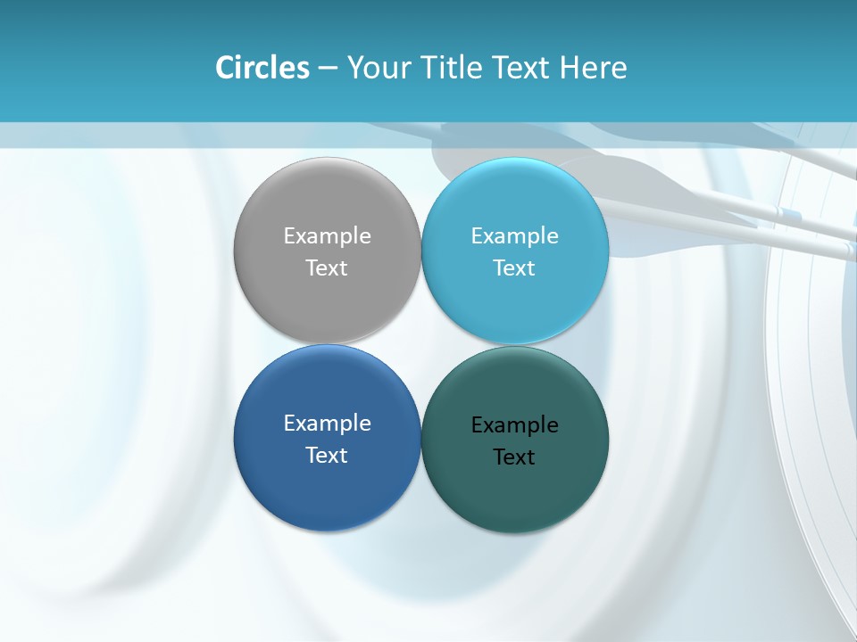 A Dart Hitting In The Center Of A Target PowerPoint Template