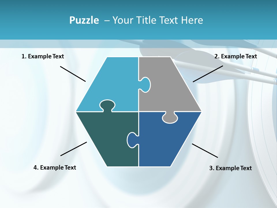 A Dart Hitting In The Center Of A Target PowerPoint Template