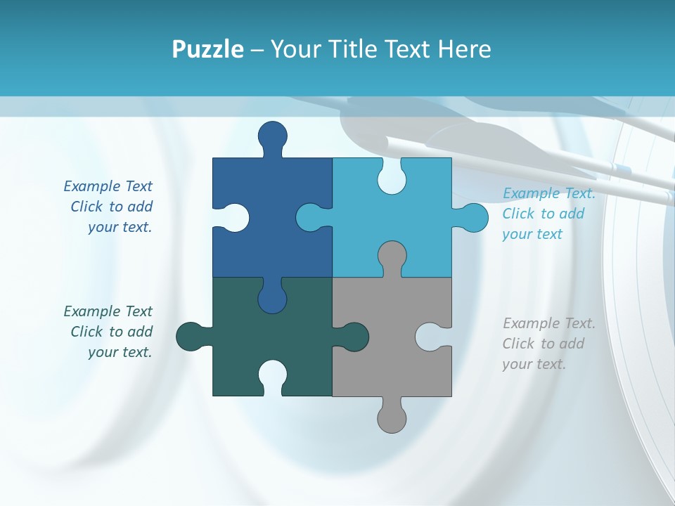 A Dart Hitting In The Center Of A Target PowerPoint Template