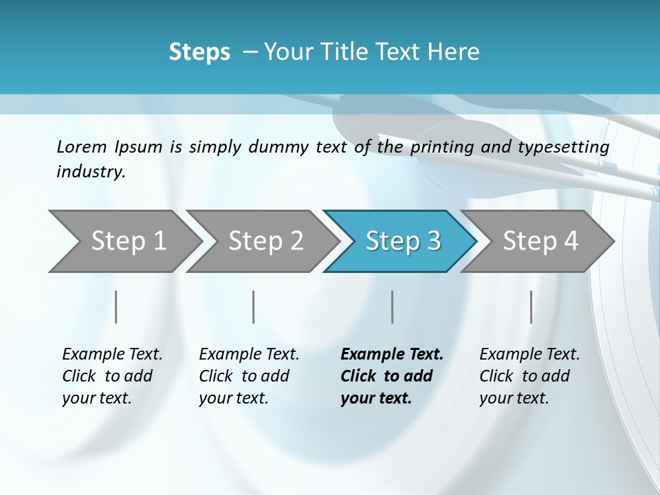 A Dart Hitting In The Center Of A Target PowerPoint Template