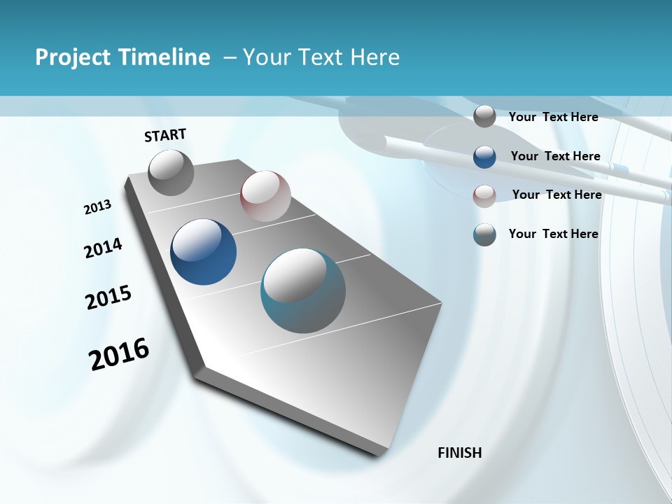 A Dart Hitting In The Center Of A Target PowerPoint Template