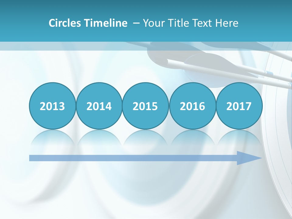 A Dart Hitting In The Center Of A Target PowerPoint Template