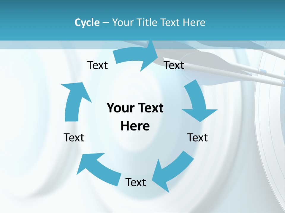 A Dart Hitting In The Center Of A Target PowerPoint Template