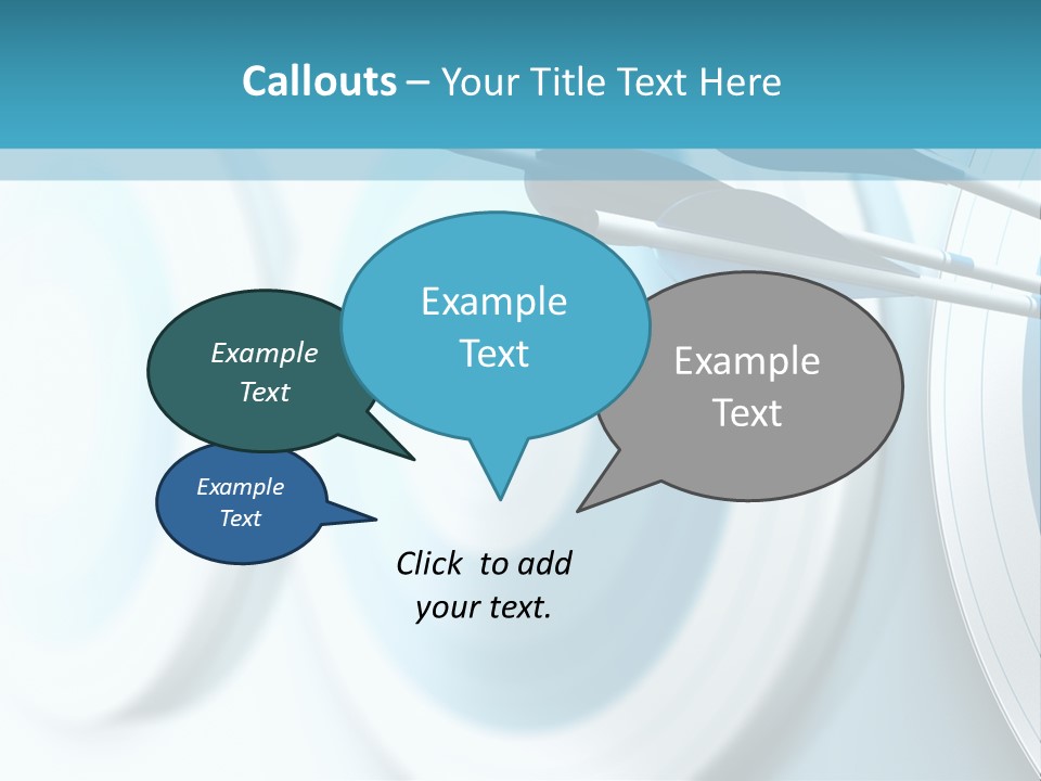 A Dart Hitting In The Center Of A Target PowerPoint Template