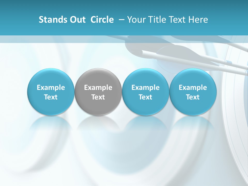 A Dart Hitting In The Center Of A Target PowerPoint Template