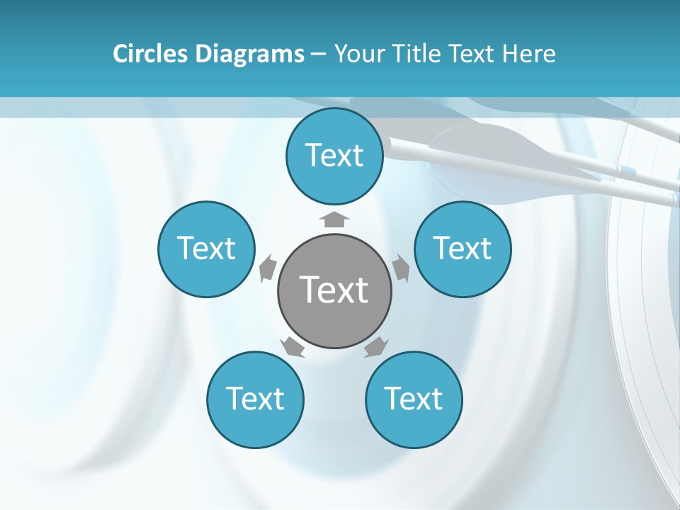 A Dart Hitting In The Center Of A Target PowerPoint Template