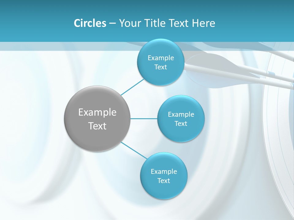 A Dart Hitting In The Center Of A Target PowerPoint Template