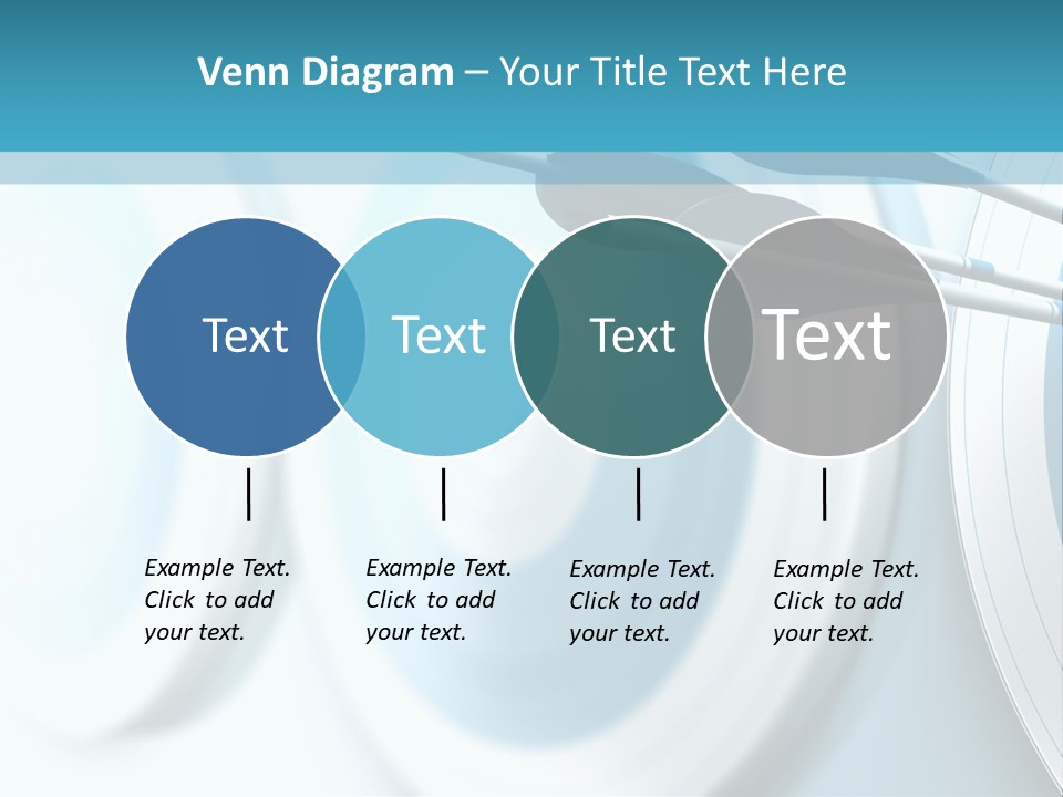 A Dart Hitting In The Center Of A Target PowerPoint Template