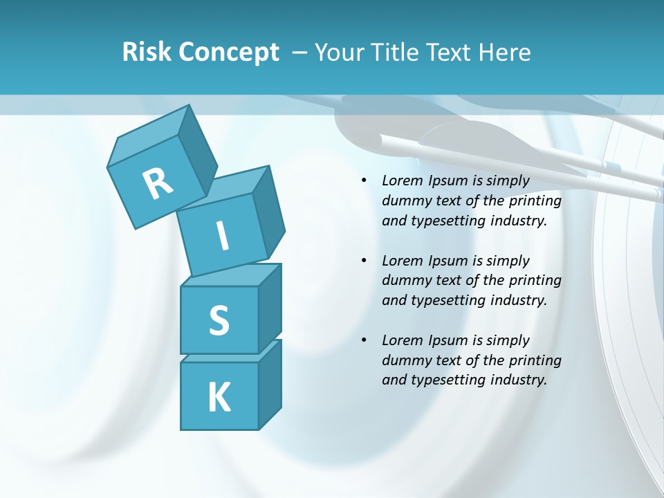 A Dart Hitting In The Center Of A Target PowerPoint Template