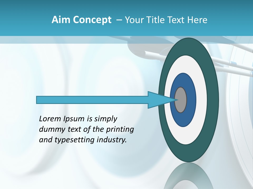 A Dart Hitting In The Center Of A Target PowerPoint Template