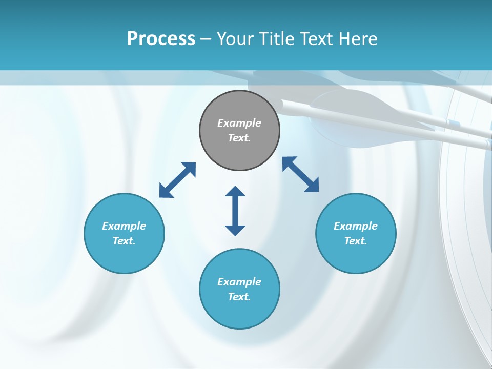 A Dart Hitting In The Center Of A Target PowerPoint Template