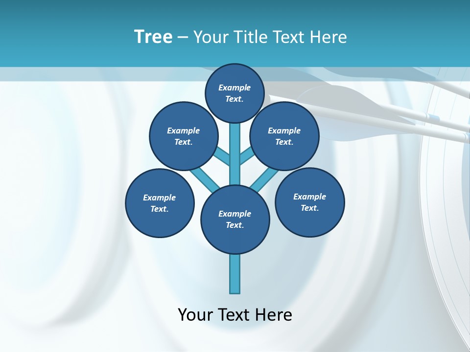A Dart Hitting In The Center Of A Target PowerPoint Template