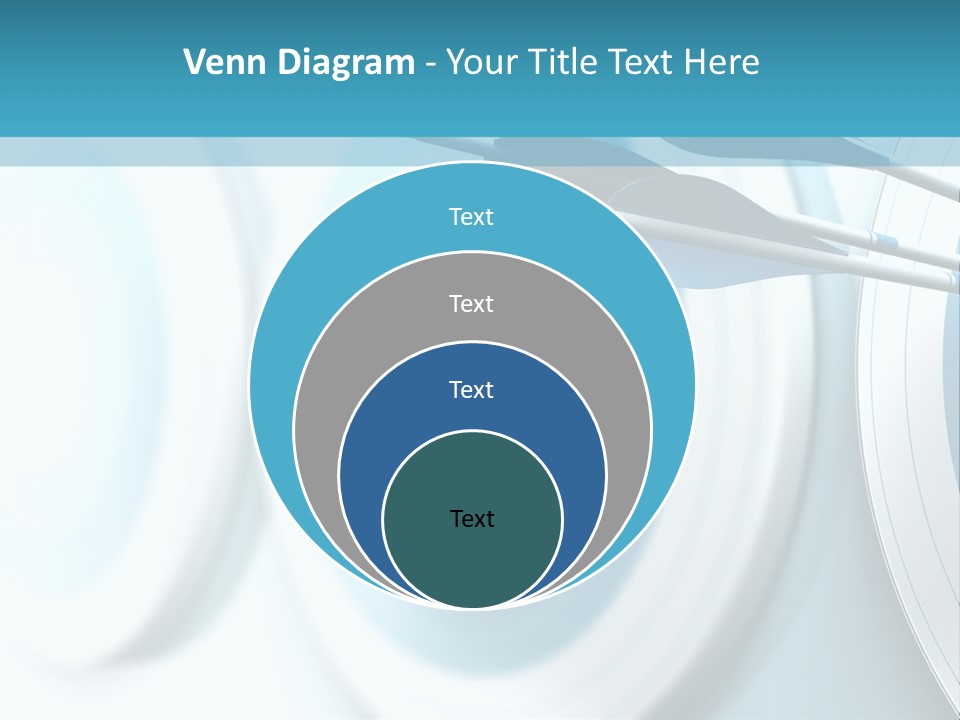 A Dart Hitting In The Center Of A Target PowerPoint Template