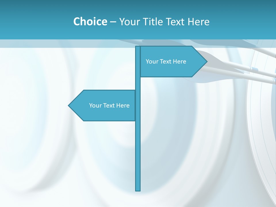 A Dart Hitting In The Center Of A Target PowerPoint Template