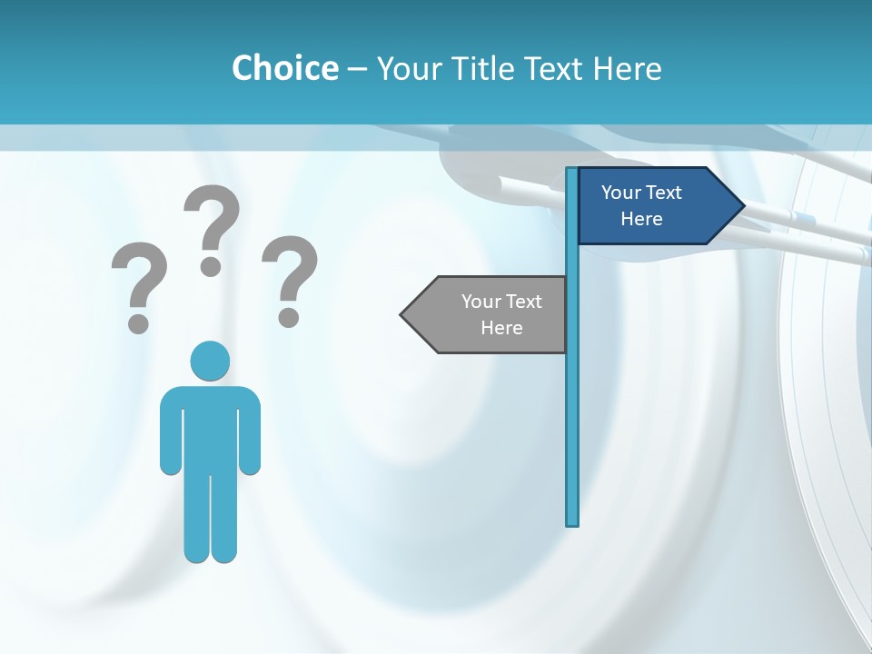 A Dart Hitting In The Center Of A Target PowerPoint Template