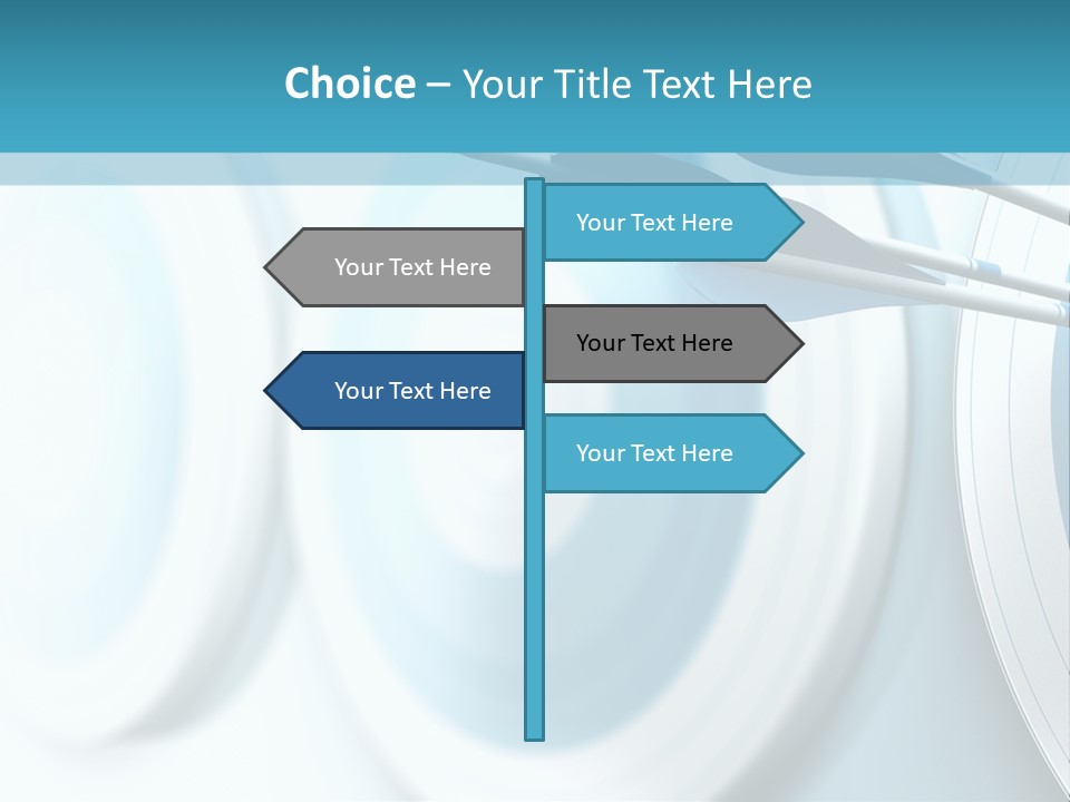A Dart Hitting In The Center Of A Target PowerPoint Template