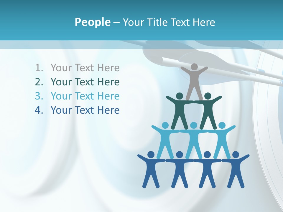 A Dart Hitting In The Center Of A Target PowerPoint Template