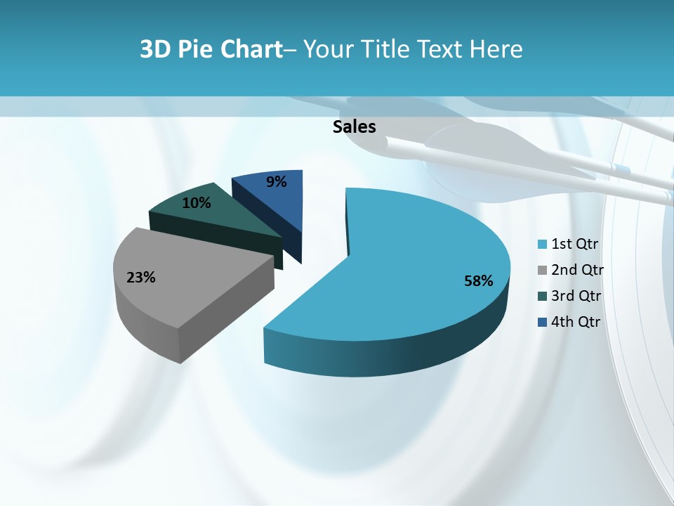 A Dart Hitting In The Center Of A Target PowerPoint Template