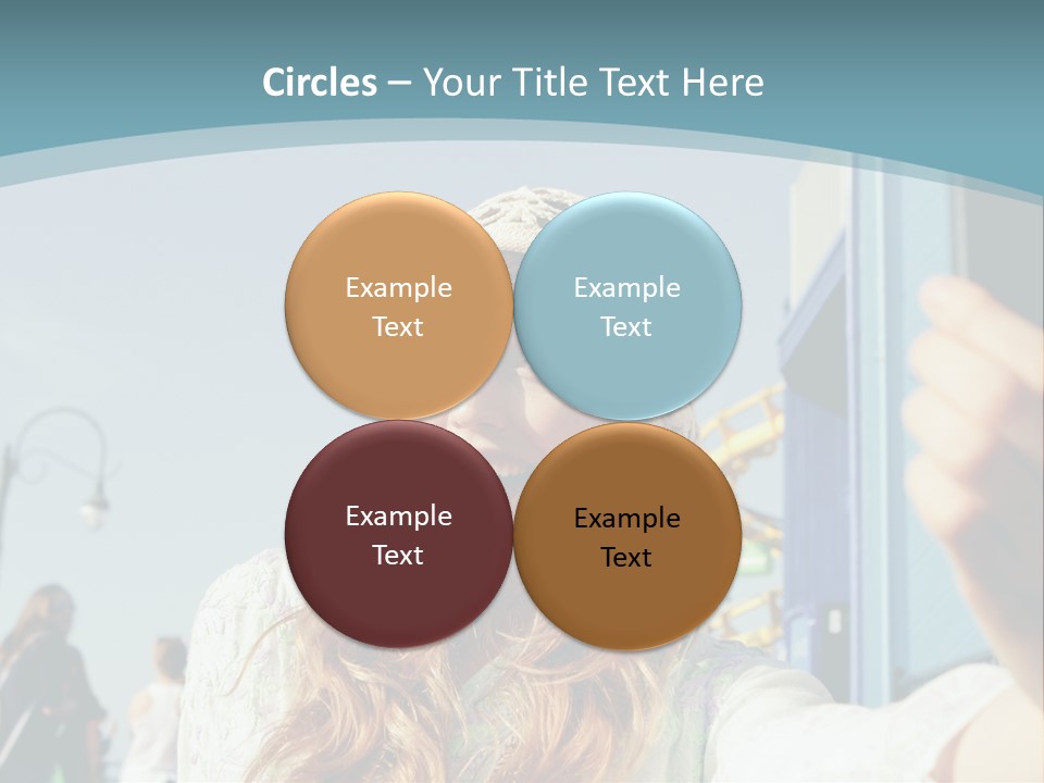 A Woman Taking A Picture With Her Cell Phone PowerPoint Template