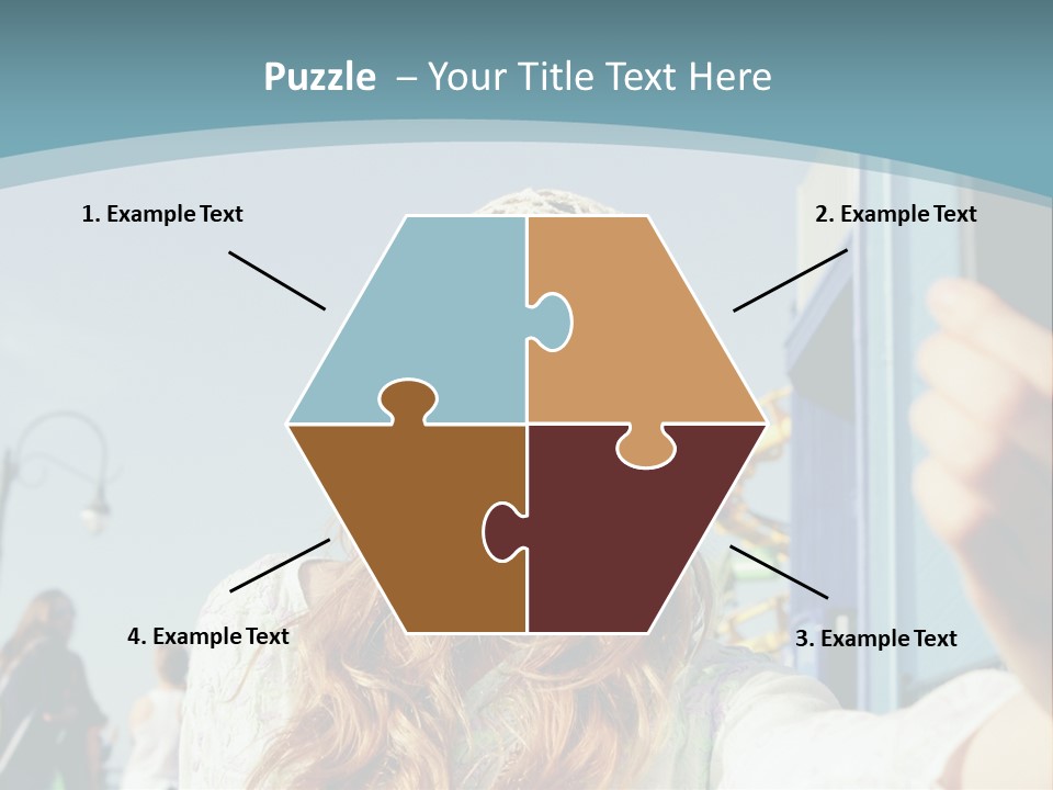 A Woman Taking A Picture With Her Cell Phone PowerPoint Template