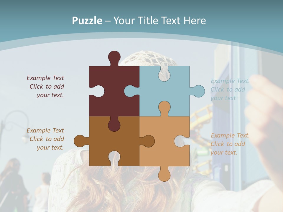 A Woman Taking A Picture With Her Cell Phone PowerPoint Template