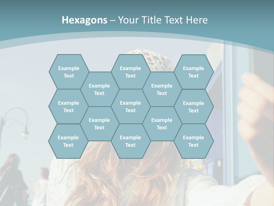 A Woman Taking A Picture With Her Cell Phone PowerPoint Template