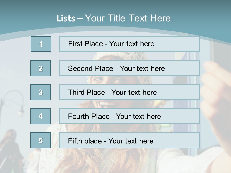 A Woman Taking A Picture With Her Cell Phone PowerPoint Template
